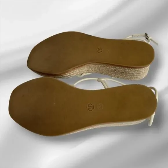 PAIGE - Julia Wedge Bone Leather Size 5.5 - Picture 6 of 8